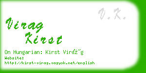 virag kirst business card